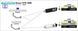 Arrow Vespa Gts 300 '21 Homologated Aluminum Dark Urban Silencer 53536ann