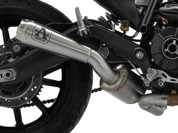 Open box 71223PRI  Arrow Pro-Race Slip-on Exhaust, Nichrome Ducati Scrambler 800 Icon 21-25