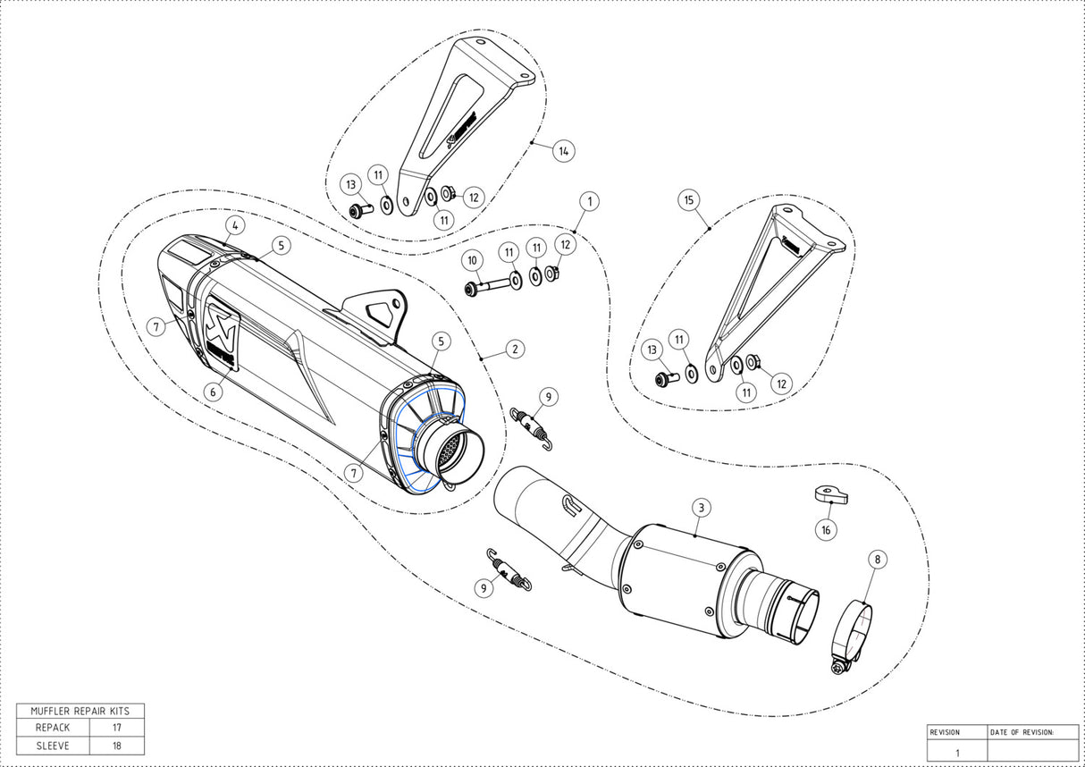 AKRAPOVIC S-H10SO28-APLT/TD Exhaust Muffler Akrapovic Track Day Honda CBR1000RR-R 2024-2025