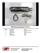 M4 Exhaust Polished Slip On 2004-2010 SV 650 SU6612