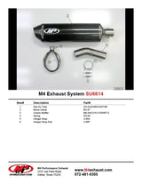 M4 Exhaust Carbon Slip On 2004-2010 SV 650 SU6614