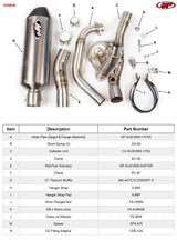 M4 Exhaust Full System Titanium Canister 2017-2023 SV 650 SU6636