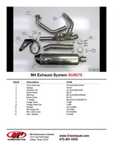 M4 Exhaust RACE Full System Titanium Canister 2003 SV 650 SU6676