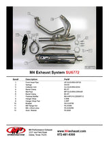 M4 Exhaust RACE Full System Polished Canister 2004-2010 SV 650 SU6772