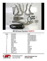 M4 Exhaust Full System Carbon Fiber Canister 2008-2010 GSXR 600/750 SU6974