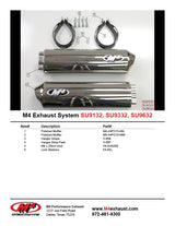 M4 Exhaust Polished Bolt-Ons SV 1000  2003-2008  SU9632