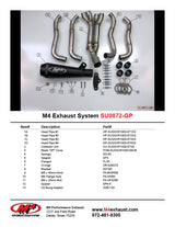 M4 Exhaust Full System Black GP 2007-2008 GSXR1000 SU9872-GP