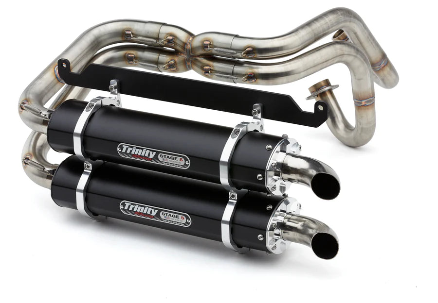 TRINITY RACING Dual Exhaust - Black - Talon 2019-2024 Honda Talon 2 and 4 seat TR-4170D-BK