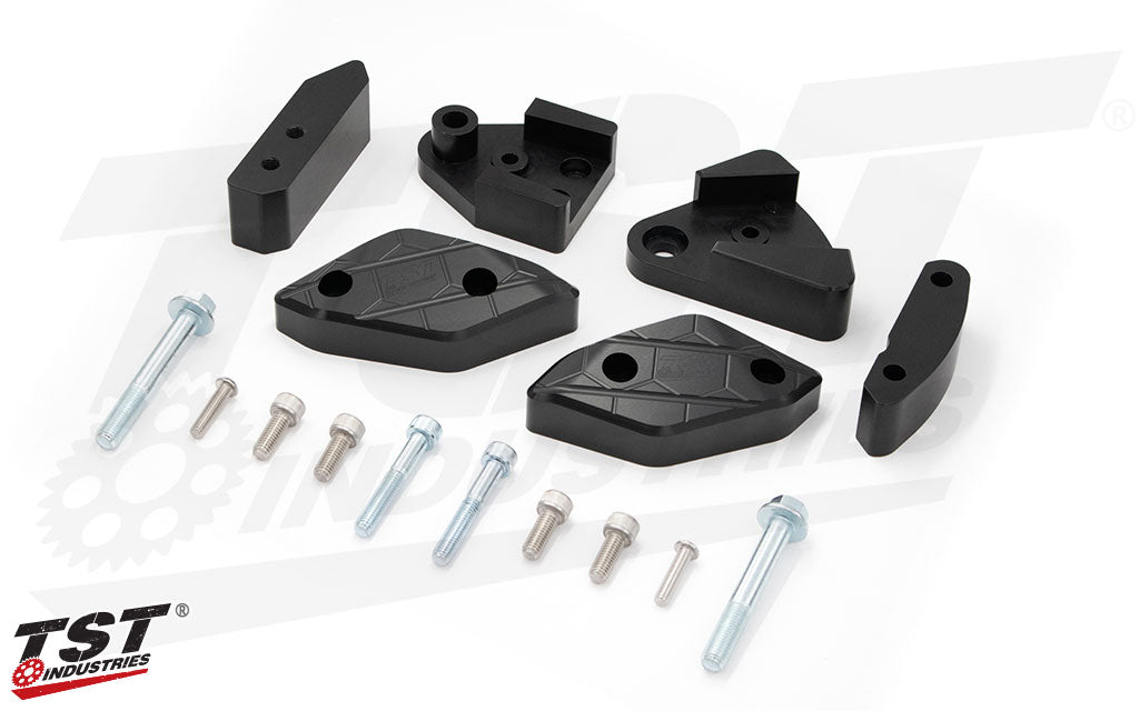 TST Total Crash Protection NO CUT Pack for Kawasaki ZX-6R 2024 -2025 Black