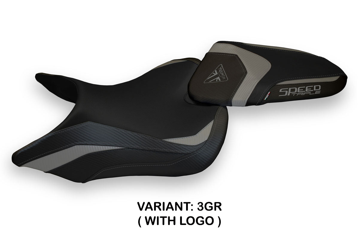 Tappezzeria Italia Triumph Speed Triple 2016-2021 Seat Cover in Grey Black