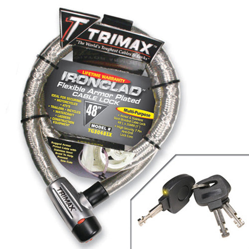 Trimax Ironclad Flexible Armor Plated Cable Lock - 48 TX3048