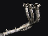 Vandemon Triumph 765 S/R/RS and Moto 2 Street Triple Slash Cut Titanium Exhaust 2023-2024 TRIUM765STTIEXB