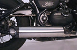 Vandemon Triumph Bonneville Bobber and Speedmaster 1200 Brushed Titanium Exhaust 2017-2024 TRIUM120BOBREXBRA