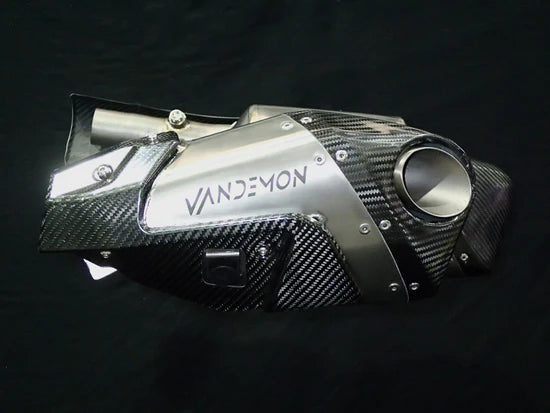 Vandemon Triumph Rocket 3R & GT 2500 Titanium Bimodal Stealth Titanium Slip-On Mufflers TRIUMROCKET3MUFA