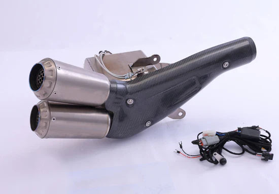 Vandemon Triumph Rocket 3R & GT 2500 2024-2025  Titanium Bimodal Stealth Side Mount Titanium Slip-On TRIUMROCKET3SMMUFB