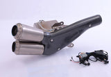 Vandemon Triumph Rocket 3R & GT 2500 2024-2025  Titanium Bimodal Stealth Side Mount Titanium Slip-On TRIUMROCKET3SMMUFB