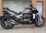 Vandemon Triumph Rocket 3R & GT 2500 2024-2025  Titanium Bimodal Stealth Side Mount Titanium Slip-On TRIUMROCKET3SMMUFB