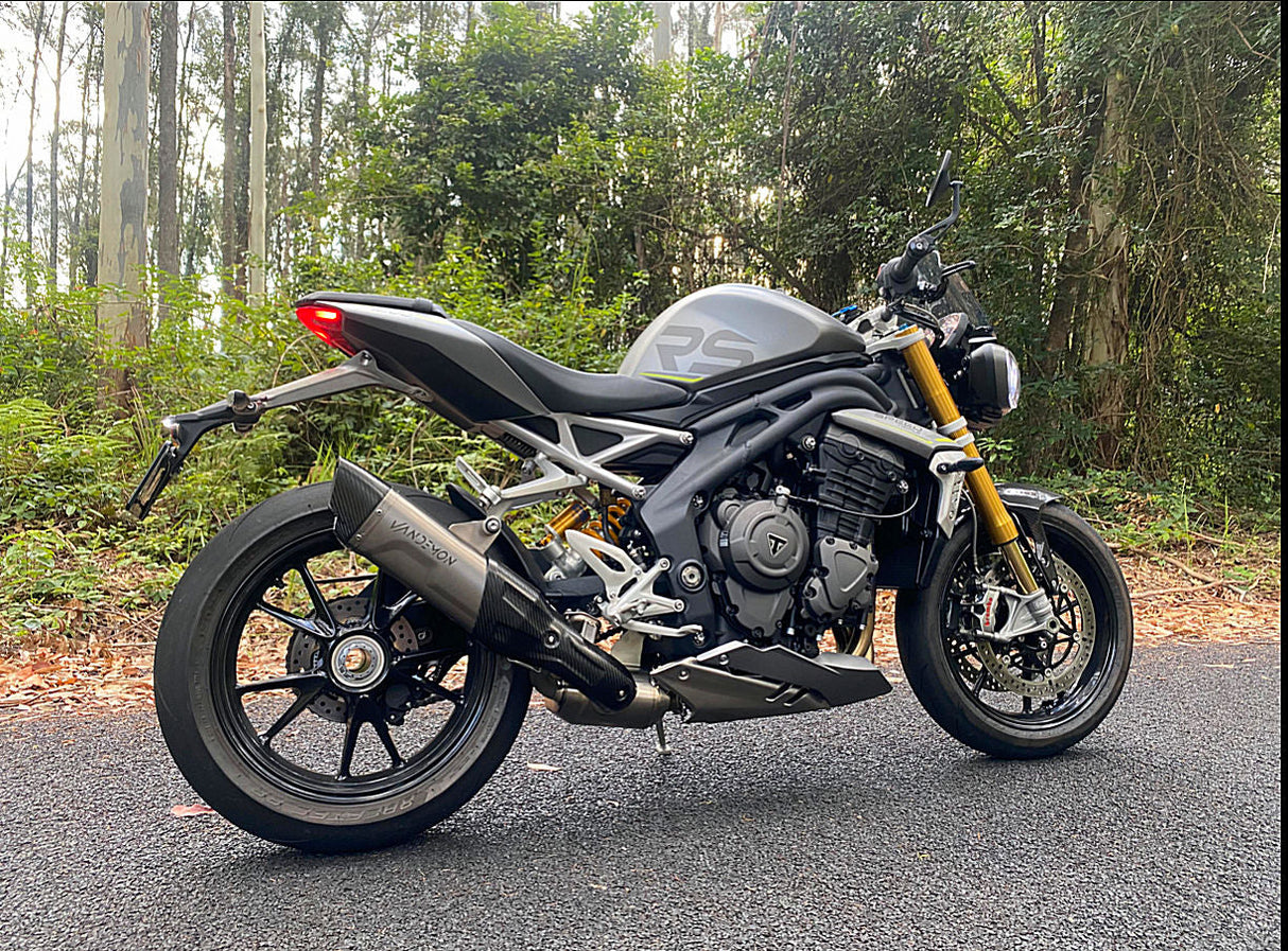 Vandemon FULL Titanium SYSTEM Triumph Speed Triple 1200RS & RR Bimodal Stealth TRIUM120SPDMUFB +TRIUM120SPDHEADR