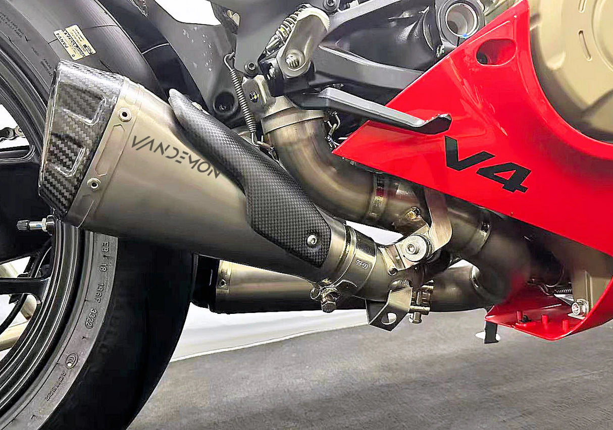 Vandemon  Ducati Panigale V4 All Titanium Slip-On 2023-24 On DUCV4SFTIMUFLMB