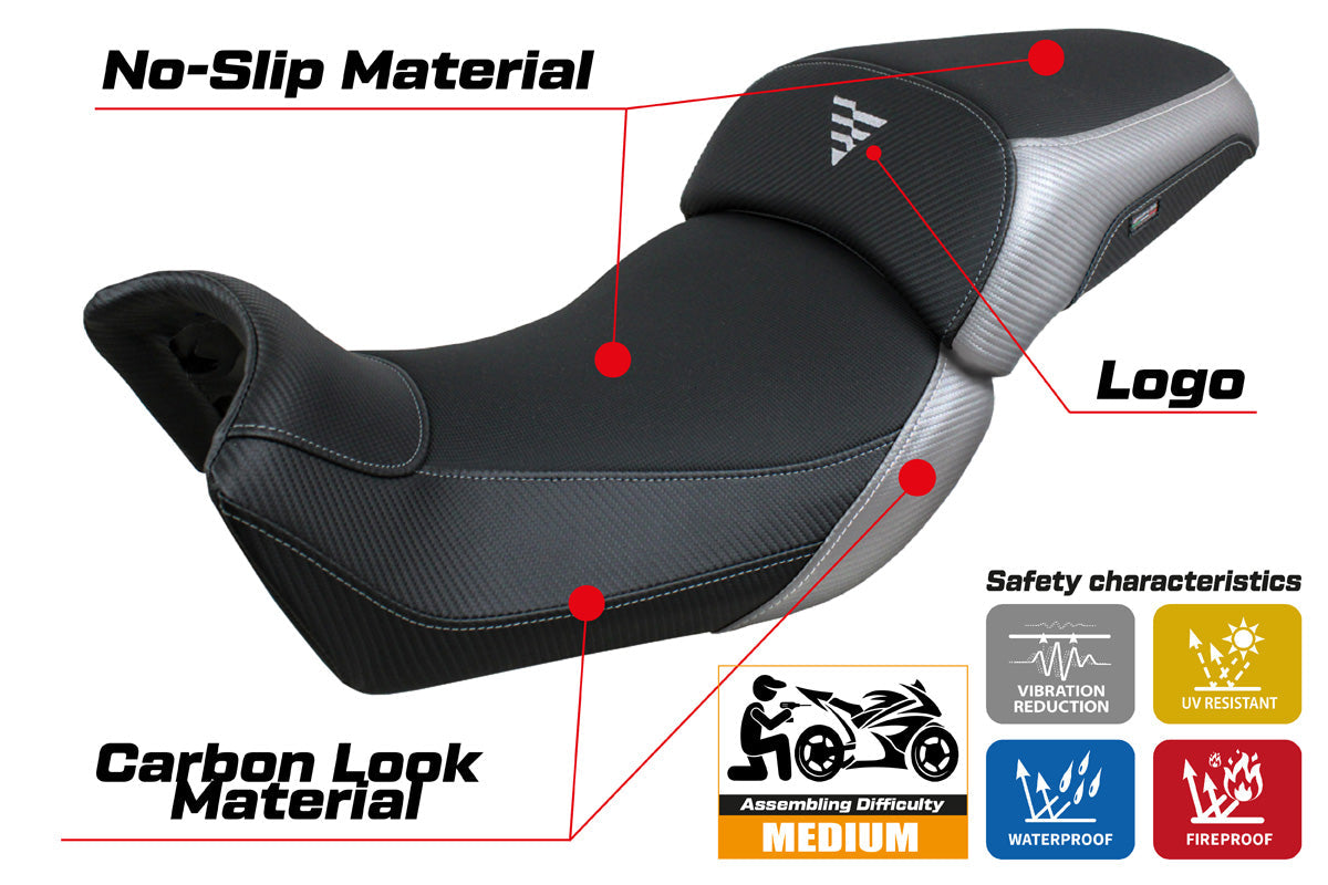 Tappezzeria Italia Voge Valico 650 DS 2021-2024 Seat Cover in Silver