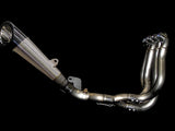 Vandemon  Ninja H2 & H2R Brushed Titanium Exhaust & Carbon Tip Muffler KAWAH2TICSBREXHCF