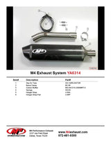 M4 Exhaust Carbon Fiber Slip On 2003-2005 R6 YA6314