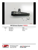 M4 Exhaust GP Black Slip On 2006-2020 R6 YA6622