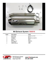 M4 Exhaust Titanium Slip On 2001-2005 FZ1 YA9016