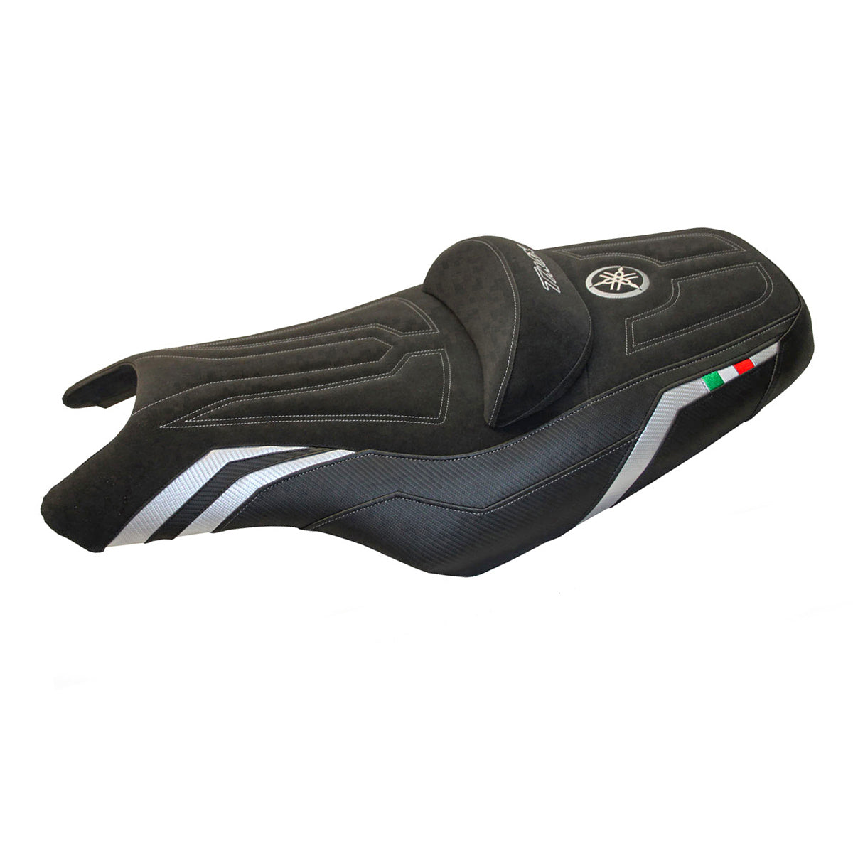 Tappezzeria Italia Yamaha T-Max 2008-2016 Seat Cover in Silver and Black