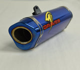 Graves motorsports  r6 06-20  titanium elecktrick blue cat-back slip-on exhaust