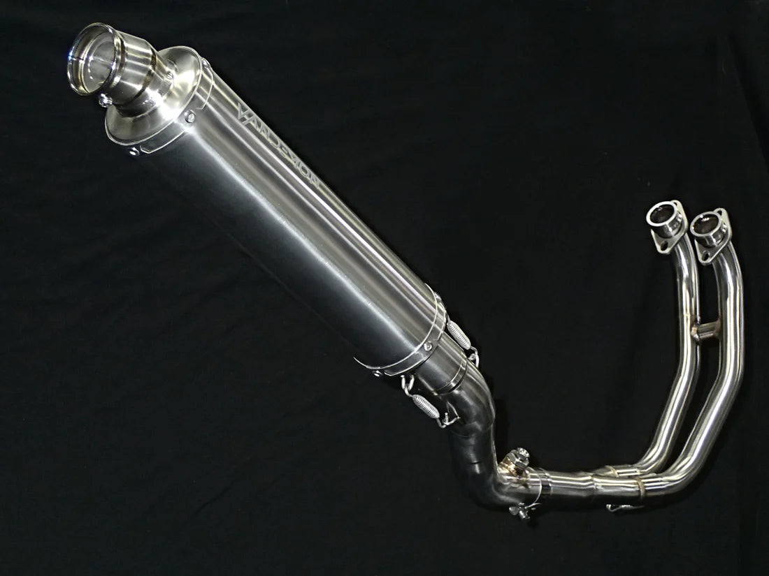 Vandemon  Yamaha YZF-R3 MT-03 YZF-R25 Vandemon Stainless Steel Headers, Titanium Muffler YAMAR300EXHSSBRA