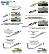 71179hk Arrow Yamaha Yzf R1 2017-2024 Titanium Race-Tech Silencer With Carbon End Cap + 2:1 Link Pipe For Original Collectors