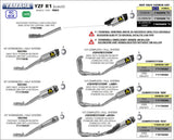 71179HKR Arrow Yamaha Yzf R1 17-25 Titanium Half System Kit With Indy Race Silencer