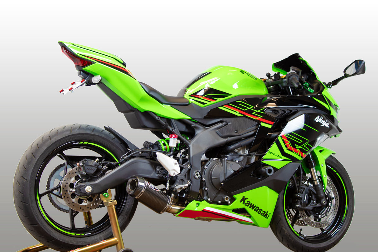 M4 full system stainless steel  with street slayer carbon fiber X96 canister 2023-2024 Kawasaki ZX-4RR KA4434