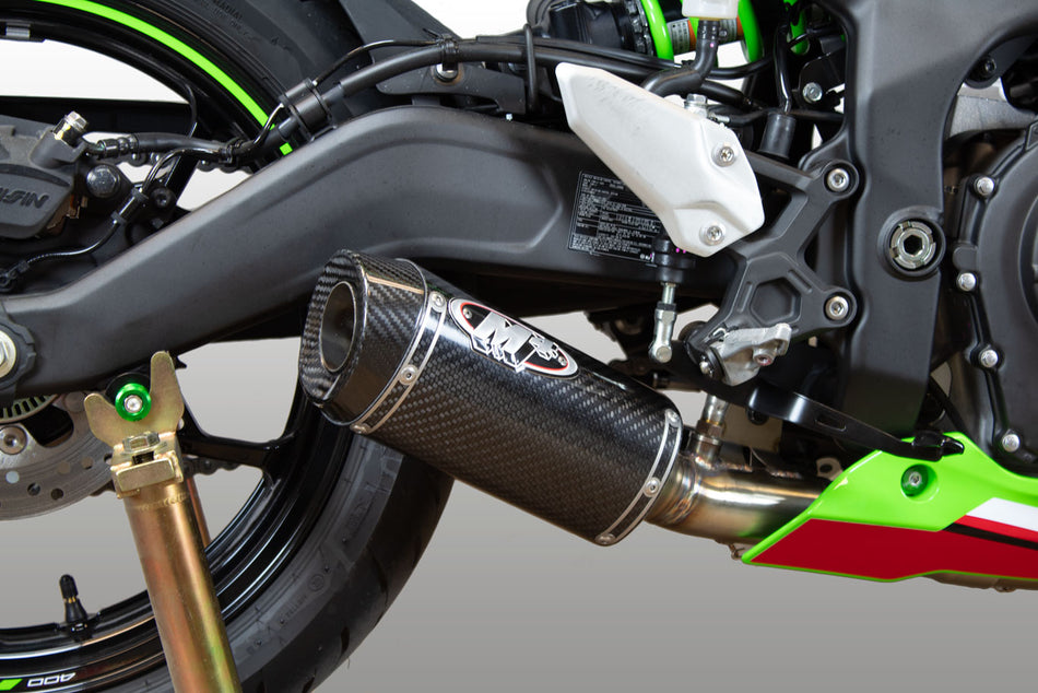 M4 full system stainless steel  with street slayer carbon fiber X96 canister 2023-2024 Kawasaki ZX-4RR KA4434