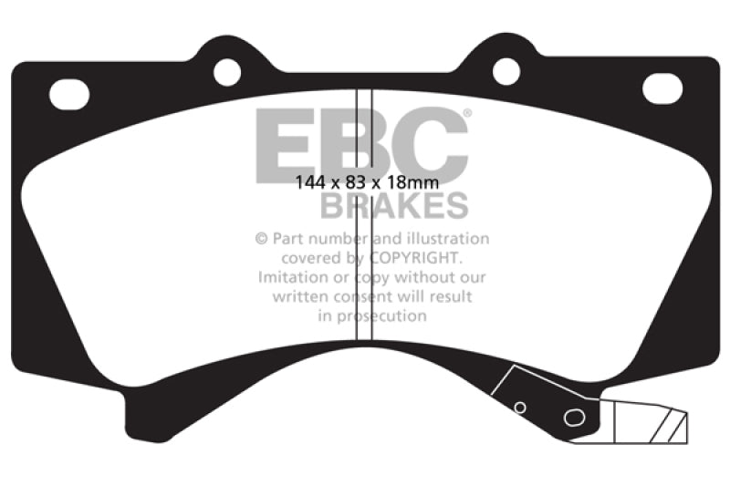 EBC 08+ Lexus LX570 5.7 Yellowstuff Front Brake Pads DP41815R