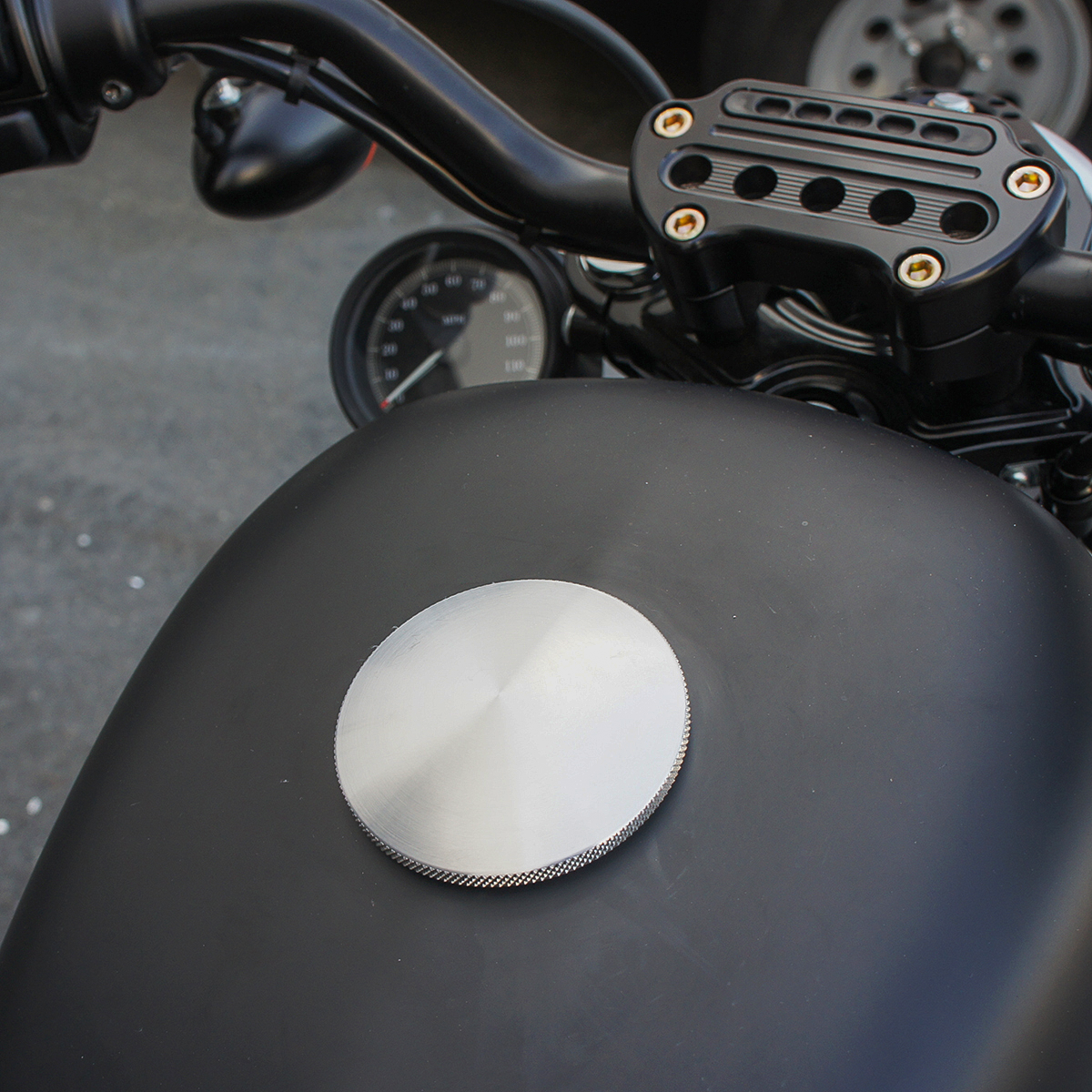 JOKER MACHINE Gas Cap - Knurled - Chrome 10-444C