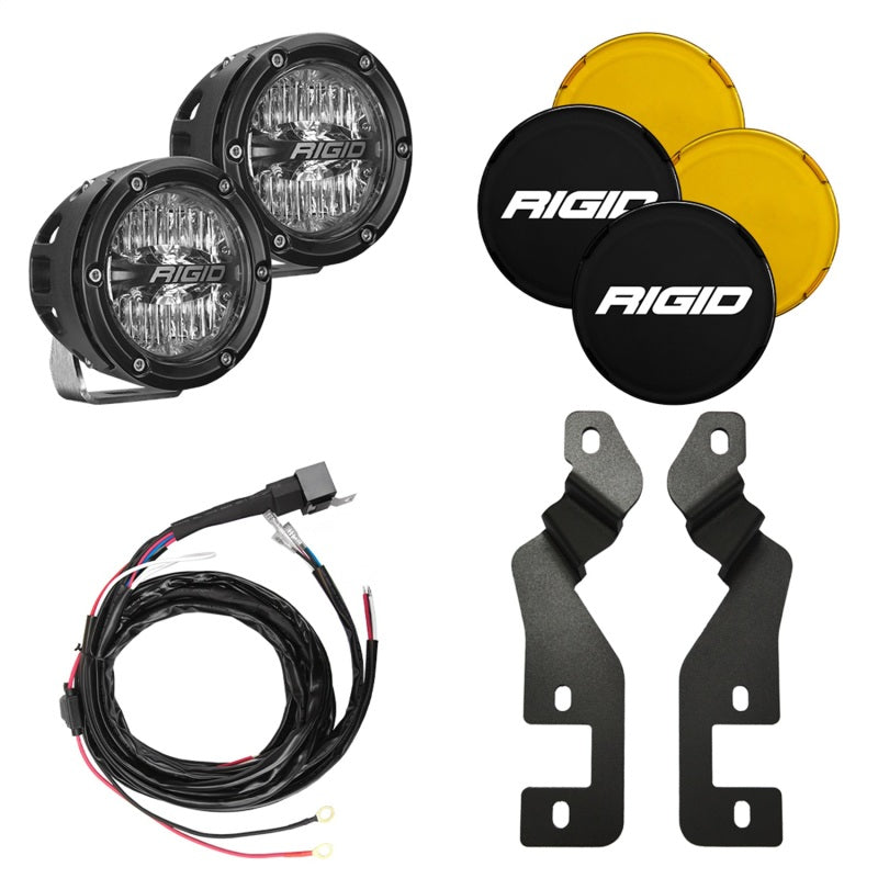 Rigid Industries 2021 Ford Bronco A-Pillar Light Mount Kit (Incl. 4In 360-Series Drive) 46711