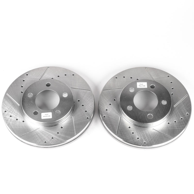 Power Stop 94-00 Ford Taurus Front Evolution Drilled & Slotted Rotors - Pair