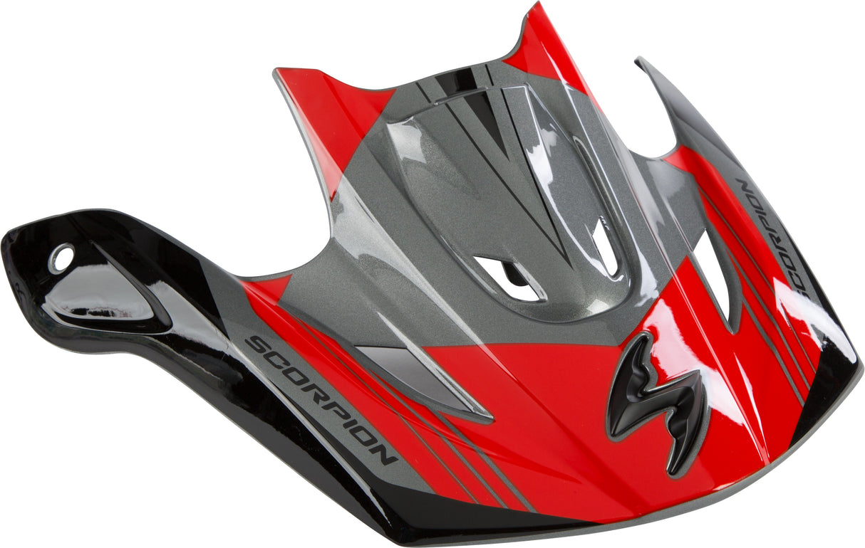 SCORPION EXO Vx-R70 Peak Visor Ascend Silver/Red 70-06-72