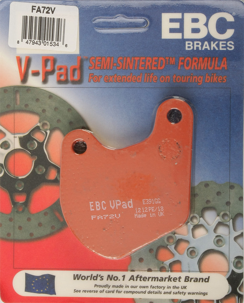 EBC Brake Pads Fa72v Semi-Sintered V Series FA72V