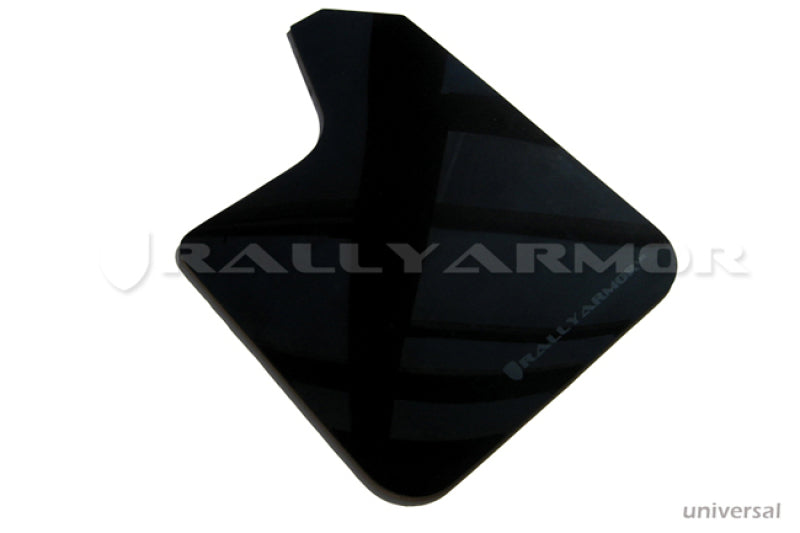 Rally Armor Universal UR Black Mud Flap w/ Metallic Black Logo MF12-UR-BLK-MBK