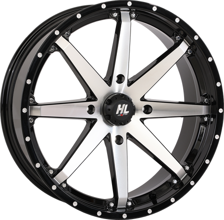 HIGH LIFTER Wheel - HL10 - Front/Rear - Gloss Black w/Machined - 20x7 - 4/156 - 4+3 (+10 mm) 20HL10-1156