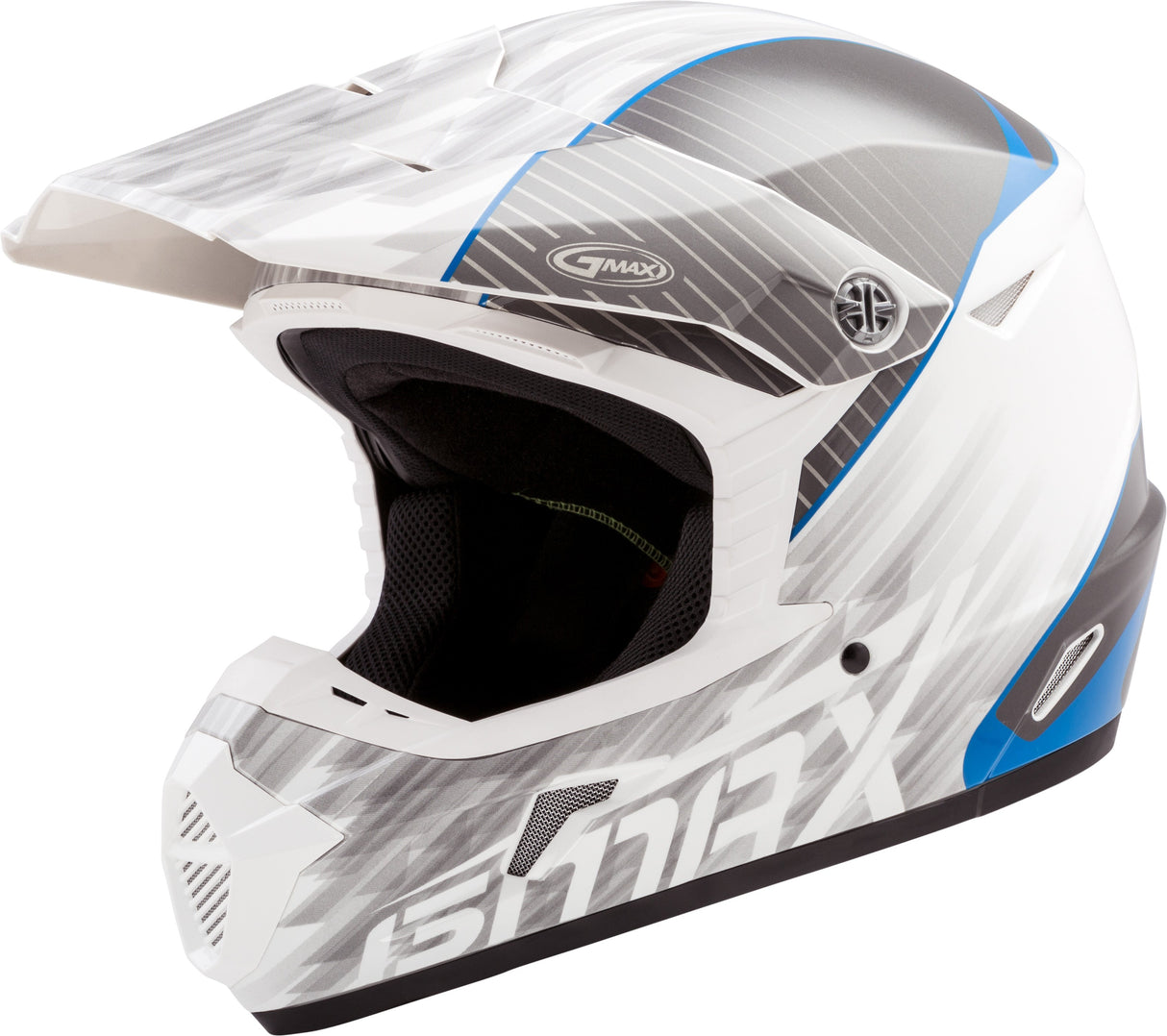 GMAX Mx-46 Off-Road Colfax Helmet White/Blue Lg G3462246