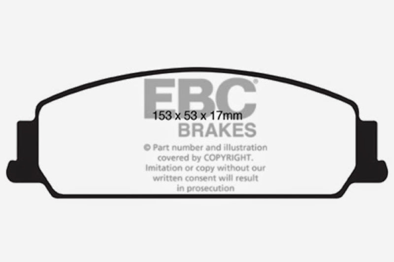 EBC 08-10 Pontiac G8 3.6 Redstuff Front Brake Pads DP31833C