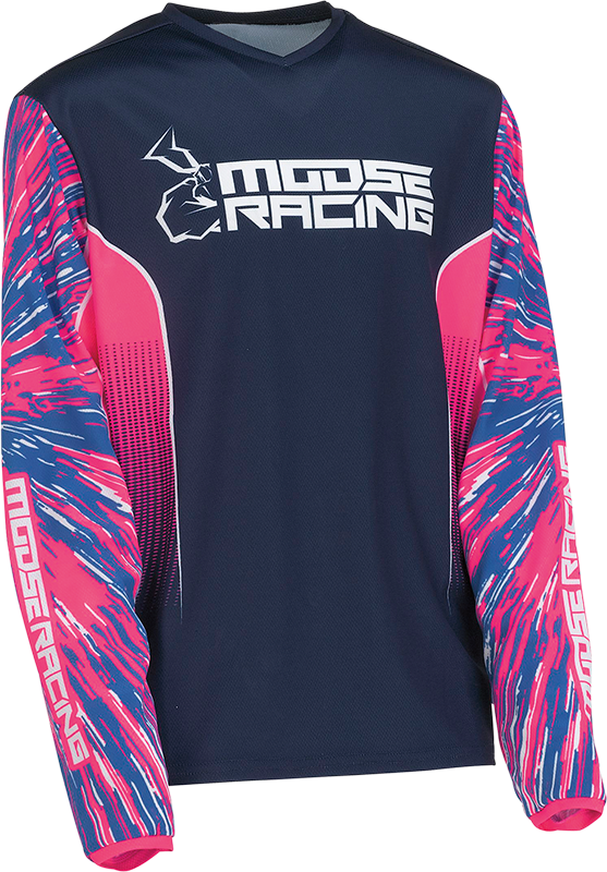 MOOSE RACING Youth Agroid Jersey - Pink/Blue - XL 2912-2260