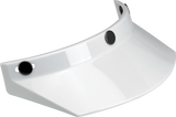 BILTWELL Moto 3-Snap Visor - White 2002-562