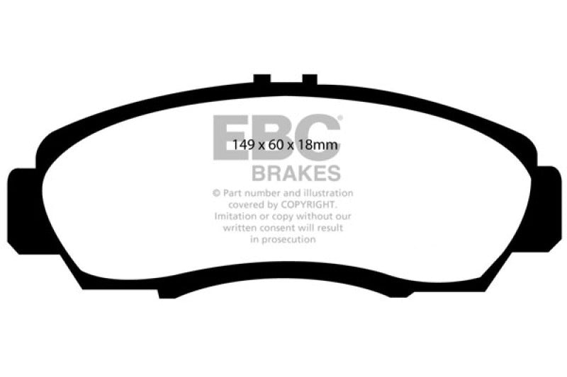 EBC 01-03 Acura CL 3.2 Ultimax2 Front Brake Pads UD787