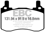 EBC 2019+ Genesis G70 2.0L Turbo (Brembo) Greenstuff Rear Brake Pads DP22357