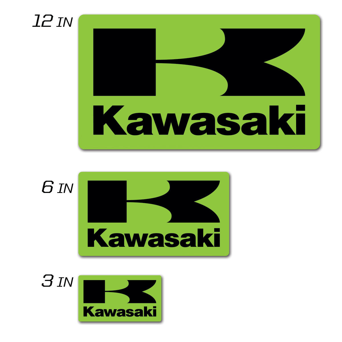 D-COR Kawasaki Icon Decal 3" Squared Kawasaki Icon Decal 3" Squared 40-20-108